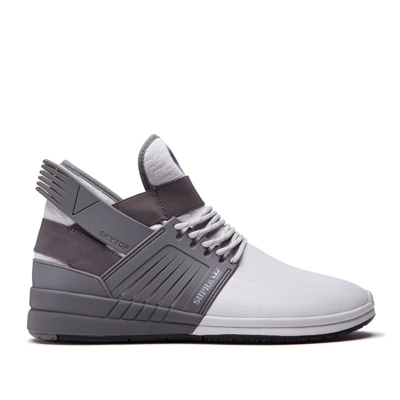 Supra SKYTOP V Sneaker High Damen Weiß / Grau Deutsch FQSIB2986